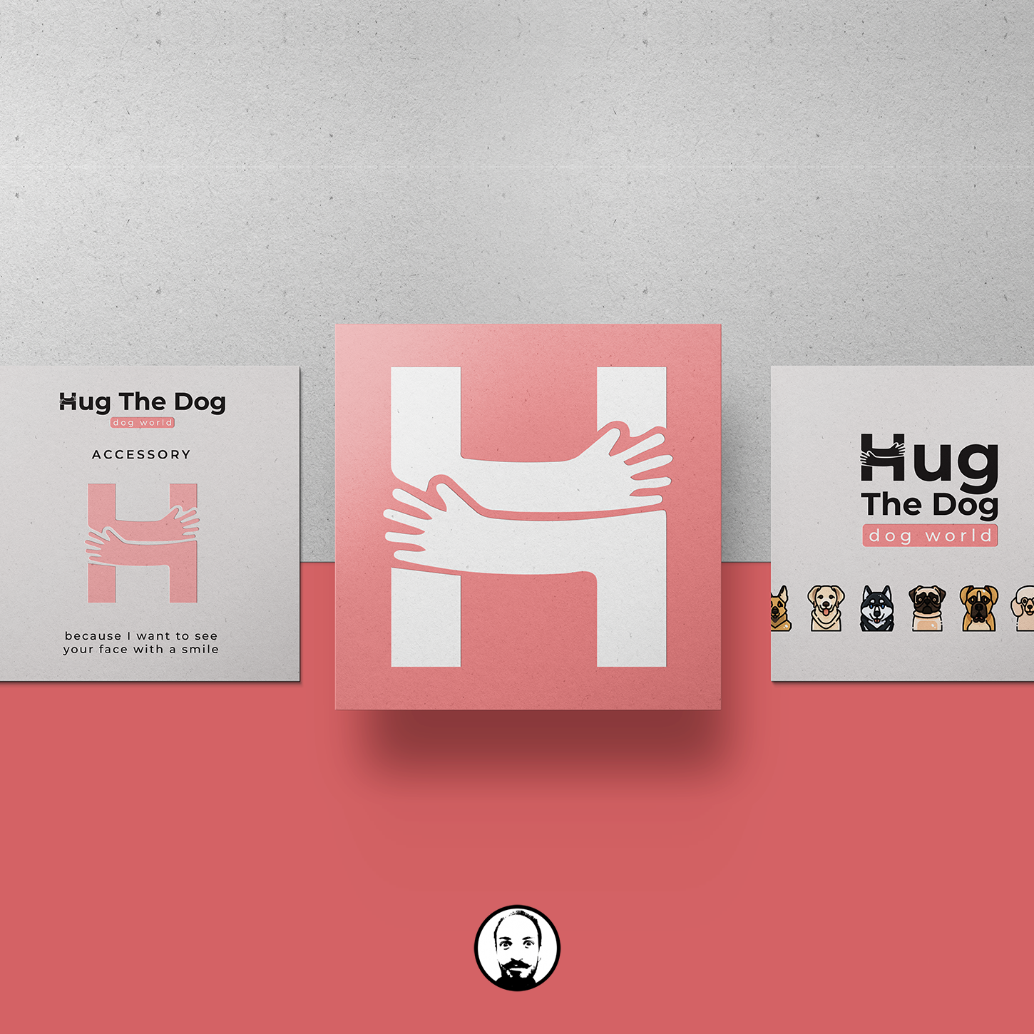 hug the dog branding design
