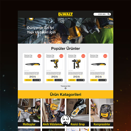 dewalt-arayuz-tasarimi kiosk arayüz tasarımı